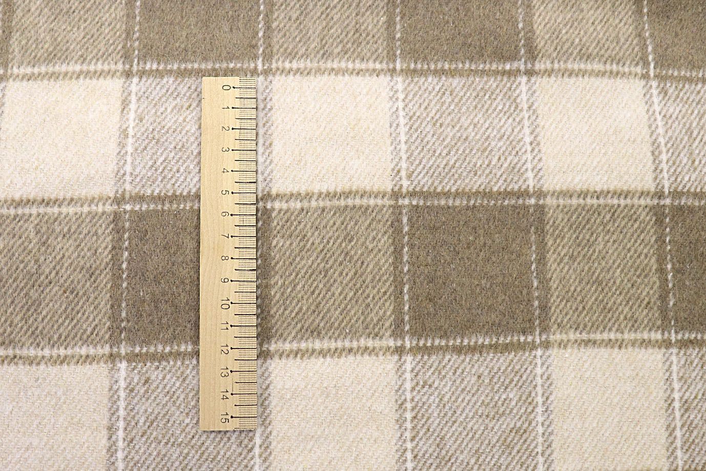 Пальтовая ткань принт/клетка молочно-бежевая 3112/D#2/C#1