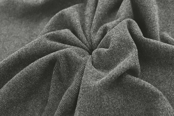 Трикотаж микровельвет меланж/темно-серый 3089/C#4