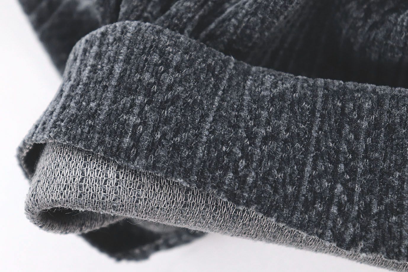 Трикотаж вельвет жаккард/темно-серый 3985-PY/C#2