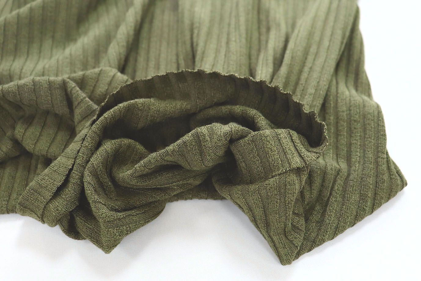 Трикотаж "Рибана"/темно-зеленый VT-10289/C#5					