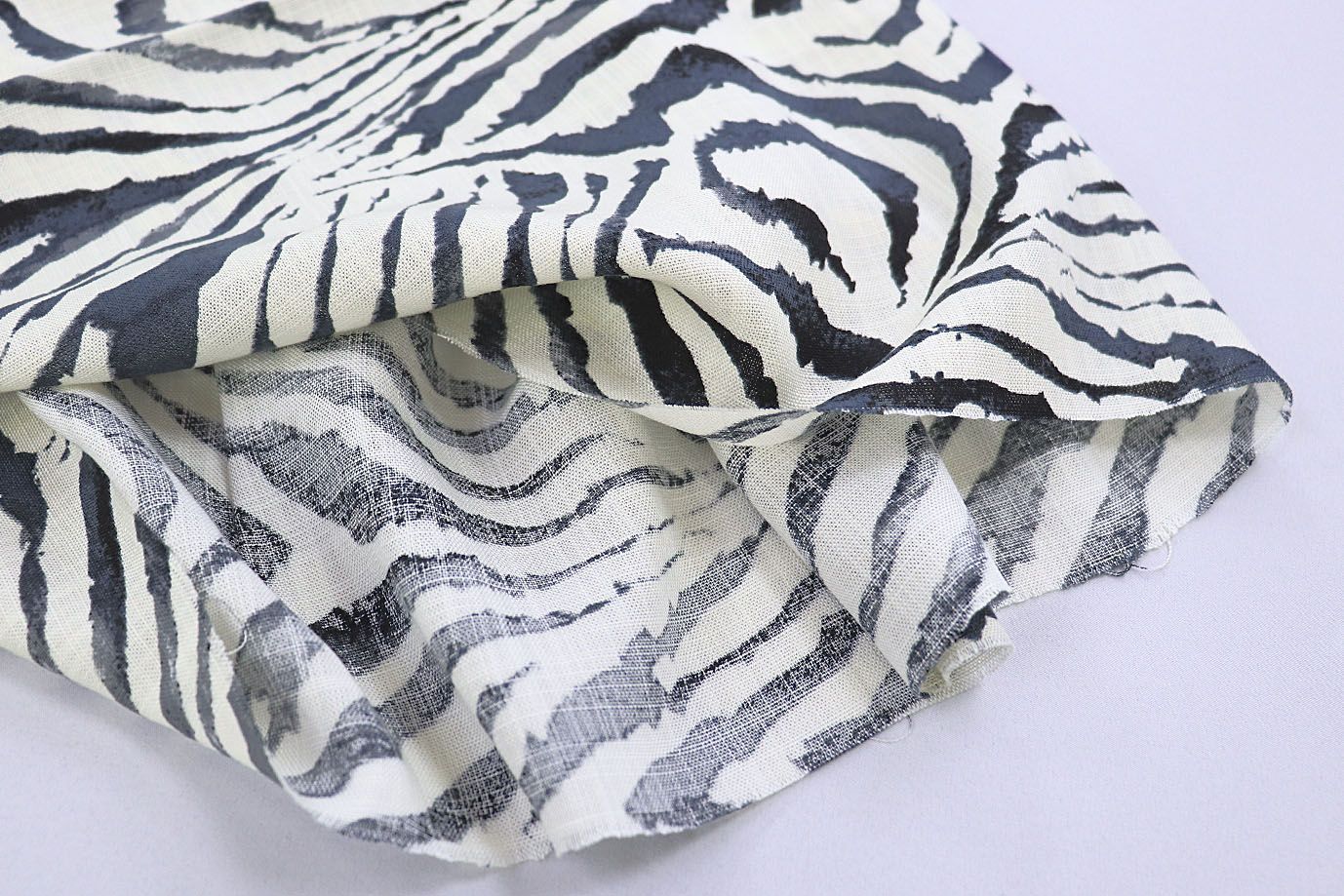 Лен TENCEL принт/зебра серо-молочная 3846-PY/D#2/C#1