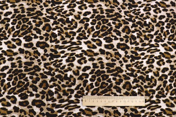 Лен принт/леопард черно-коричневый 3867-PY/D#7/C#1
