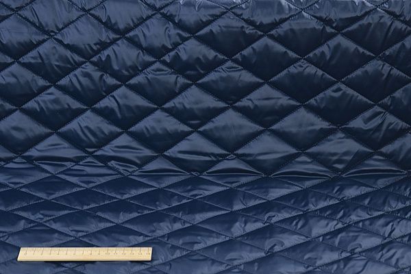 Ткань простеганная "Ромб" R10-7/синий 1254/25+холлофайбер 200