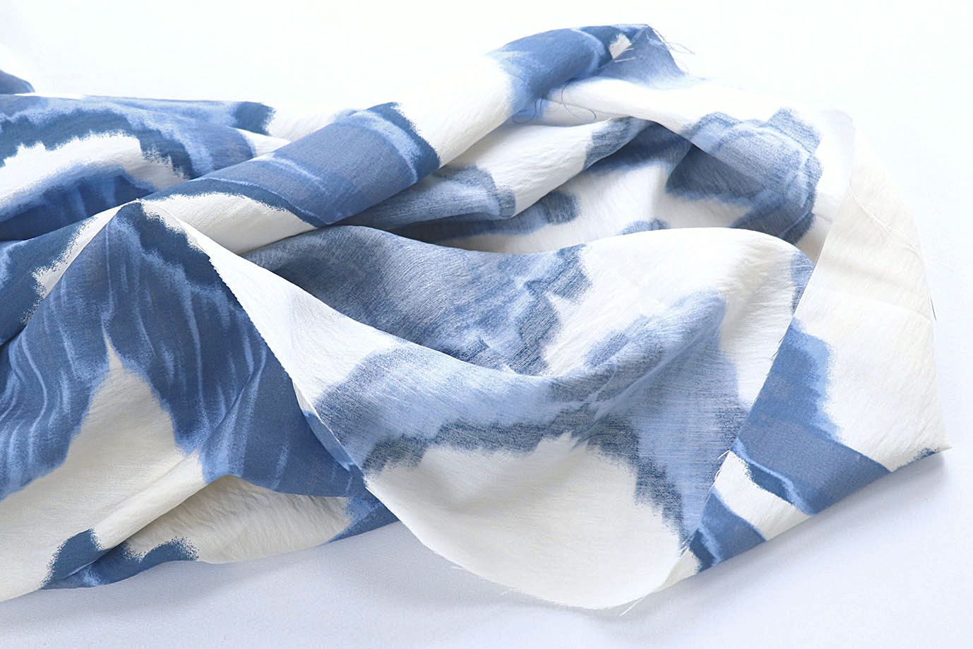 Купра принт/синий на молочном 4072-PY/D#4/C#2