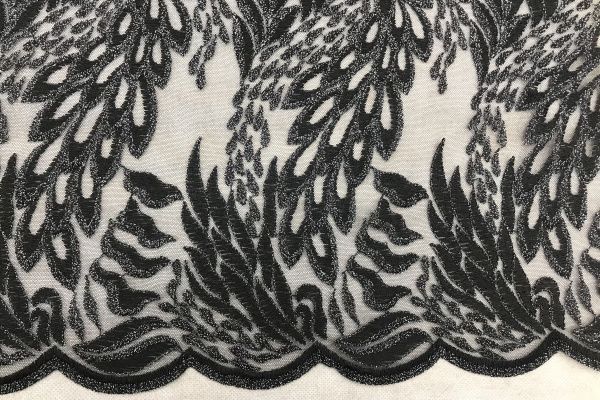 Сетка с вышивкой и люрексом/черный 2375-PY/C#5