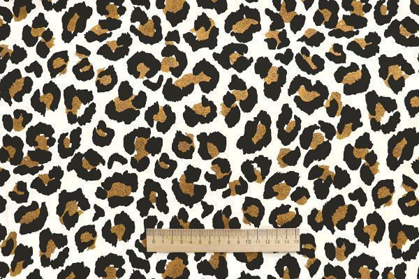 Штапель принт/леопард черно-коричневый на белом 3858-PY/D#6/C#1