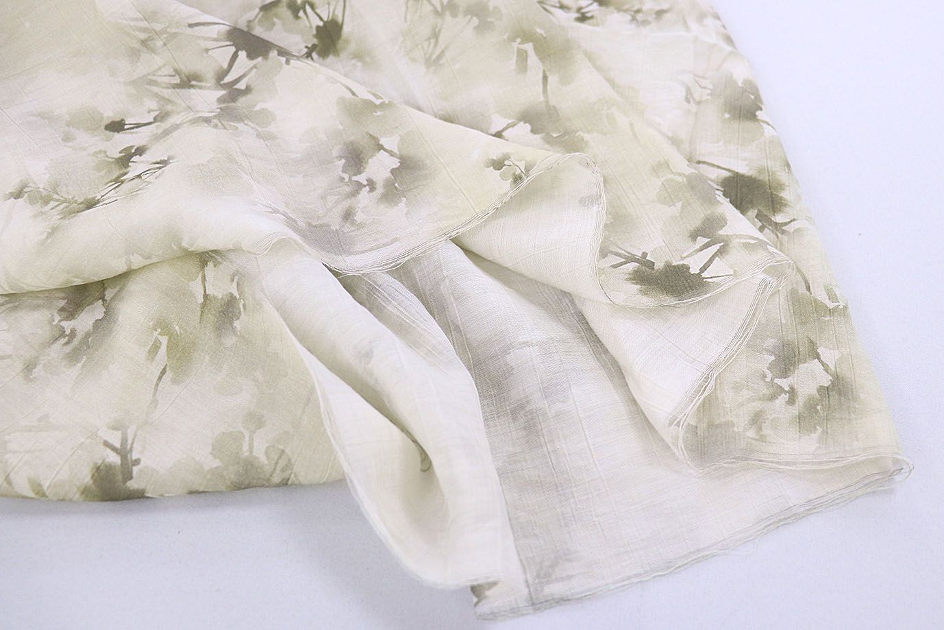 Лен "Медея" принт/цветы на бежевом 3942-PY/D#11/C#1