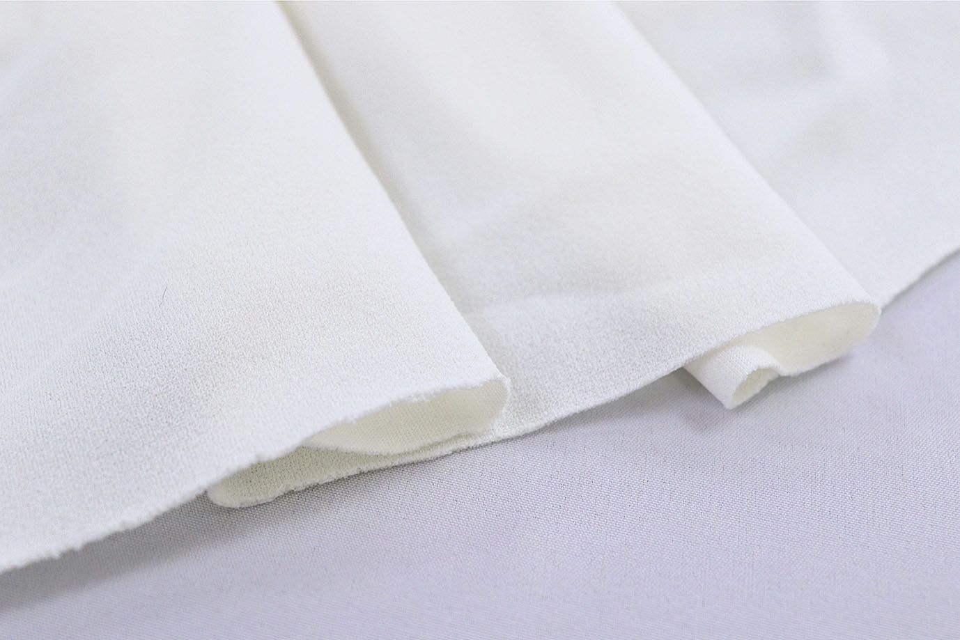 Трикотаж "Скуба" креп/молочный 3756-PY/C#1