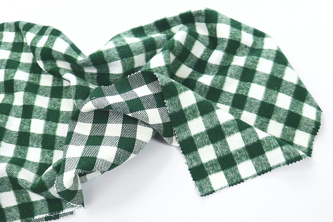 Пальтовая ткань принт/клетка зелено-белая AP211001088/D#903-8058/C#3