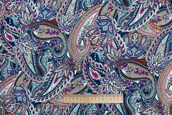 Штапель принт/узор темно-синий 3861-PY/D#2/C#1