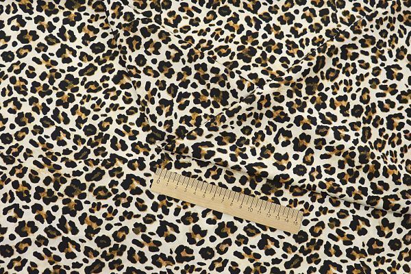 Шелк "Армани" принт/леопард черно-бежевый 3453-PY/D#28/C#1