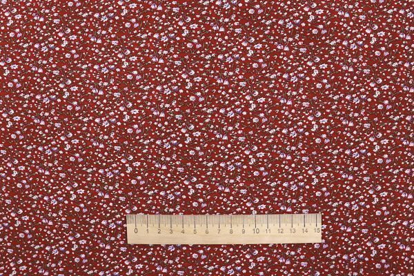 Шифон принт/цветы сиреневые на коричневом 3707-PY/D#4/C#2