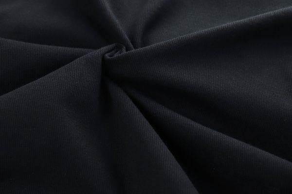 Трикотаж "Рибана"/черный 0231/C#черный 19-4305TPX