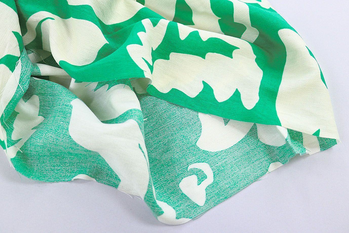 Лен БОХО принт/бело-зеленый 3815-PY/D#5/C#1