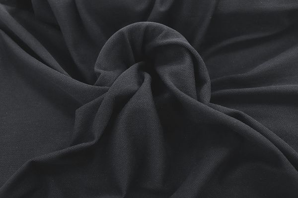 Трикотаж "Пике" Карико Допио/черный 0306/C#черный 19-4305TPX