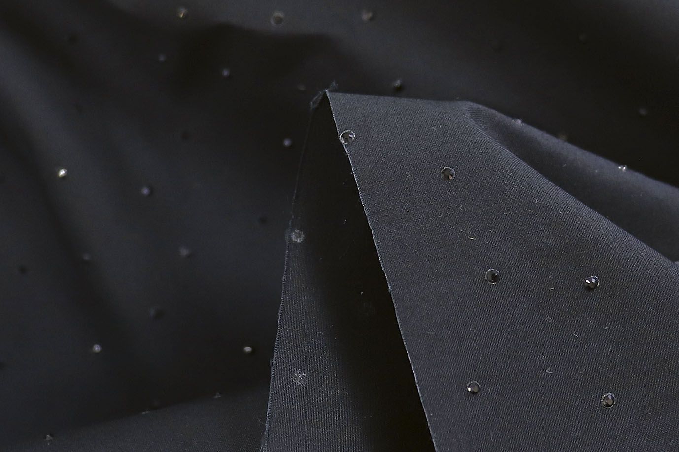 Хлопок нейлон со стразами/черный 3832-PY/C#5 Black