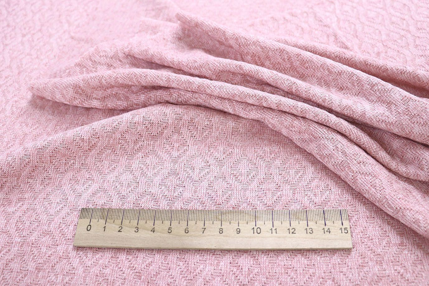 Трикотаж жаккард/розовый 3994-PY/D#1/C#2