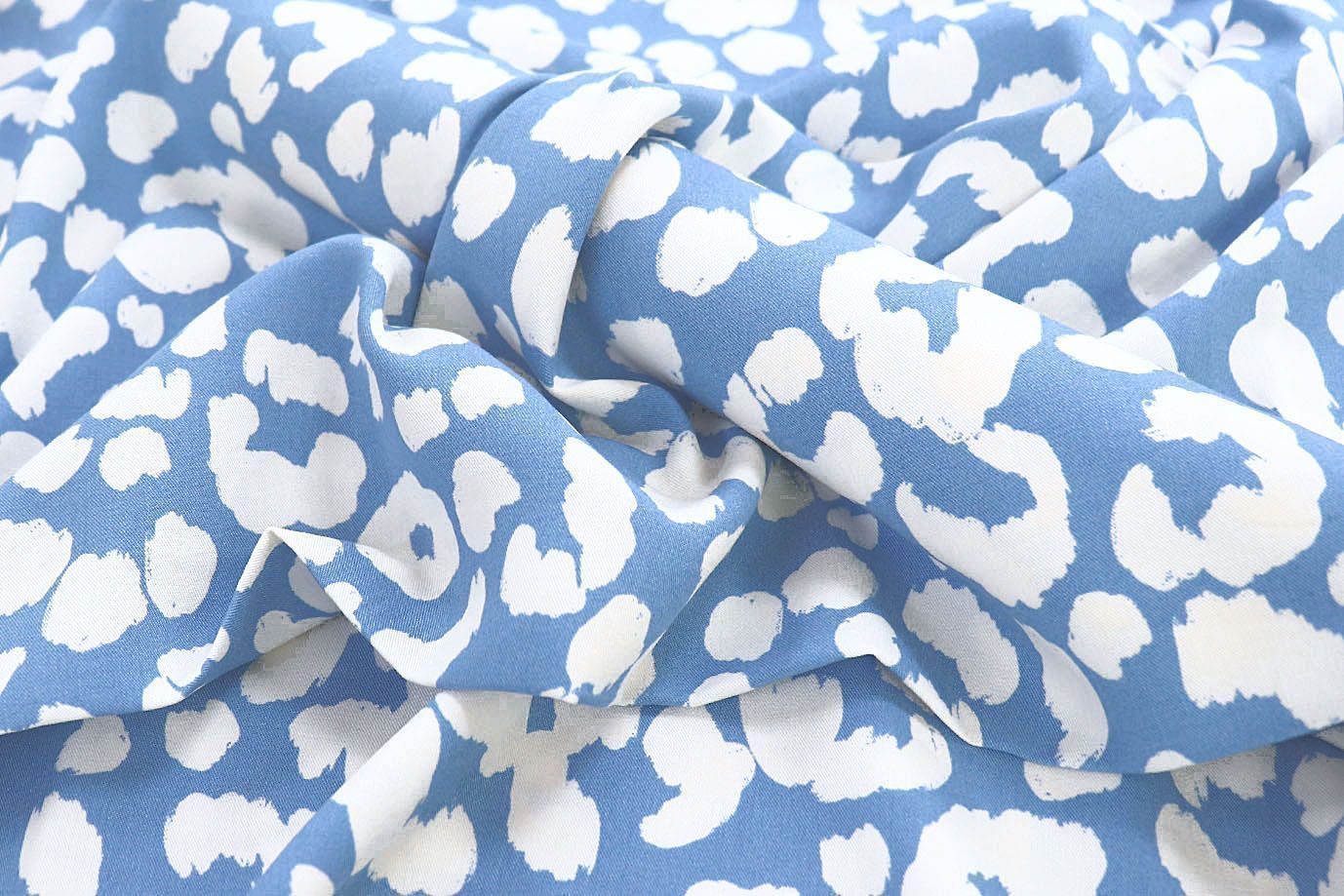 Штапель твил принт/бело-синий 3845-PY/D#1/C#1