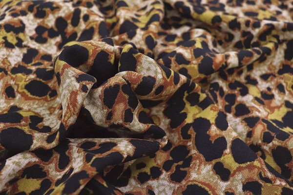 Лен TENCEL принт/черно-желтый на бежевом 3846-PY/D#6/C#1