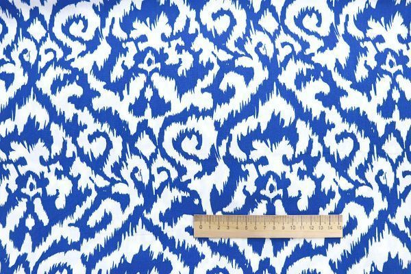 Штапель принт/узор синий на белом 3858-PY/D#15/C#2