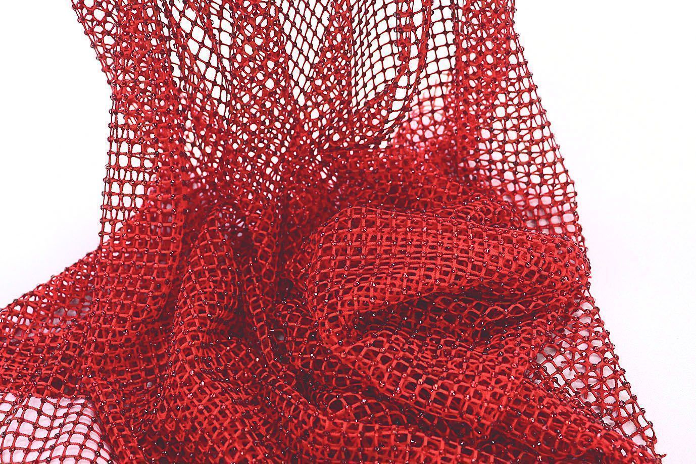 Сетка со стразами/красный SSR-724/C#2