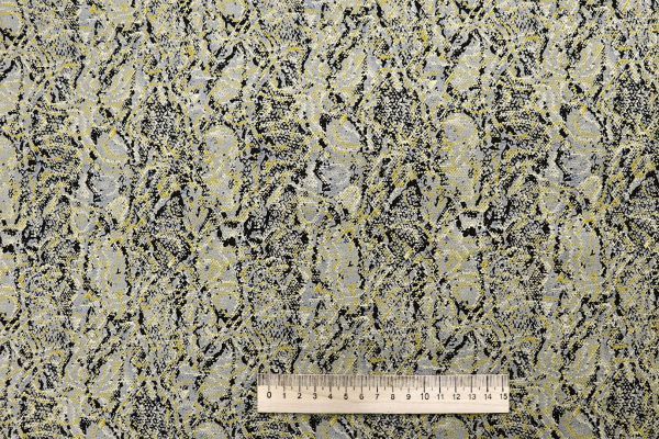 Штапель принт/желто-черный на бежевом 1443-PY/D#5/C#4