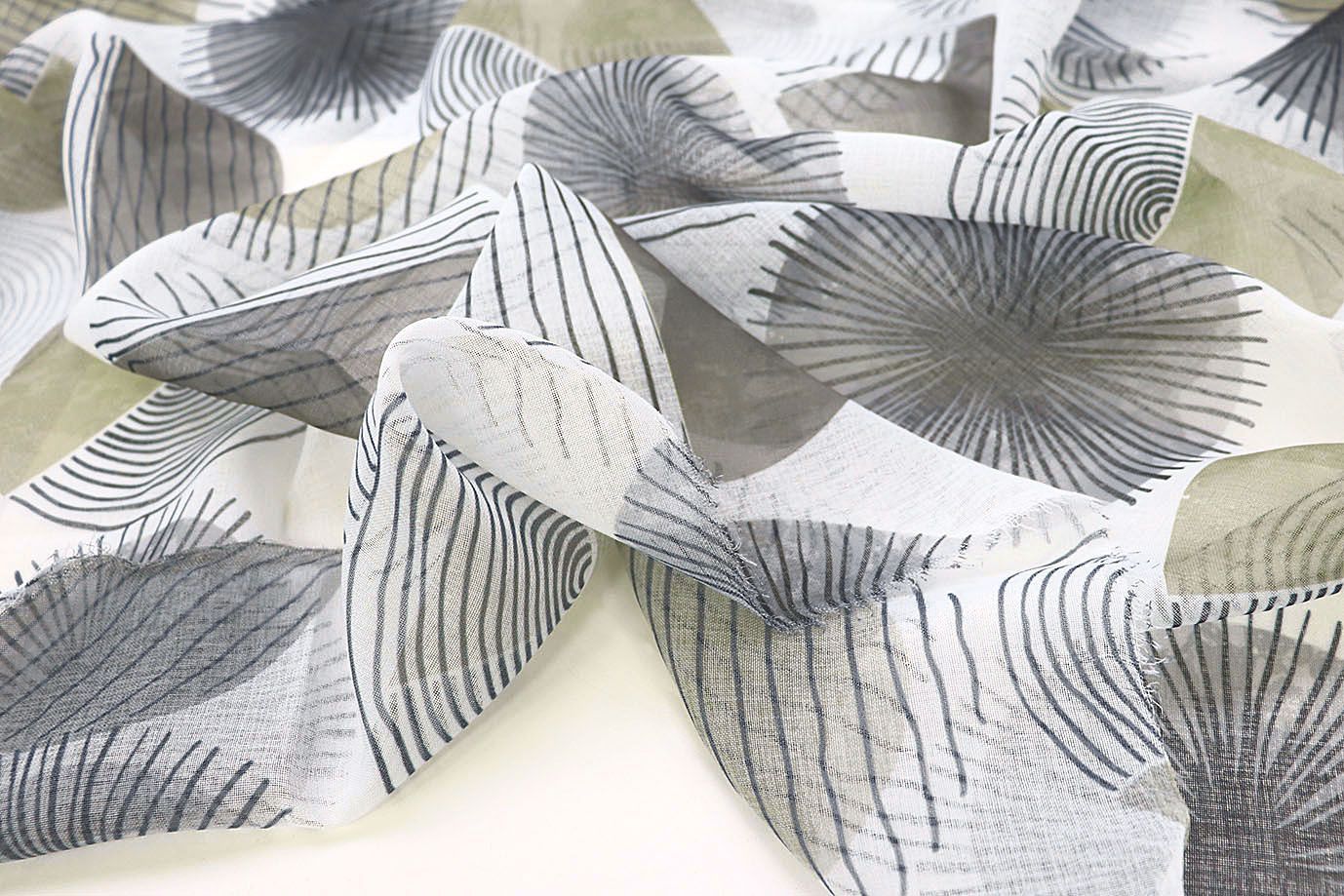 Тюль принт/серо-зеленый WBC23/C#2C