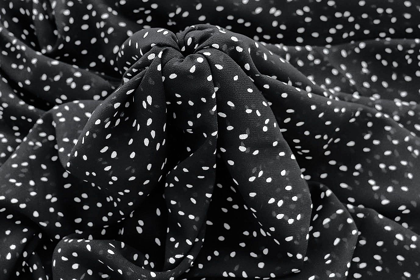 Шифон принт/белый на черном 3873-PY/D#6/C#2