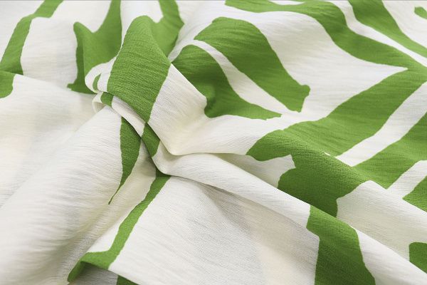 Лен стрейч принт/зеленый на молочном 3788-PY/D#2/C#3