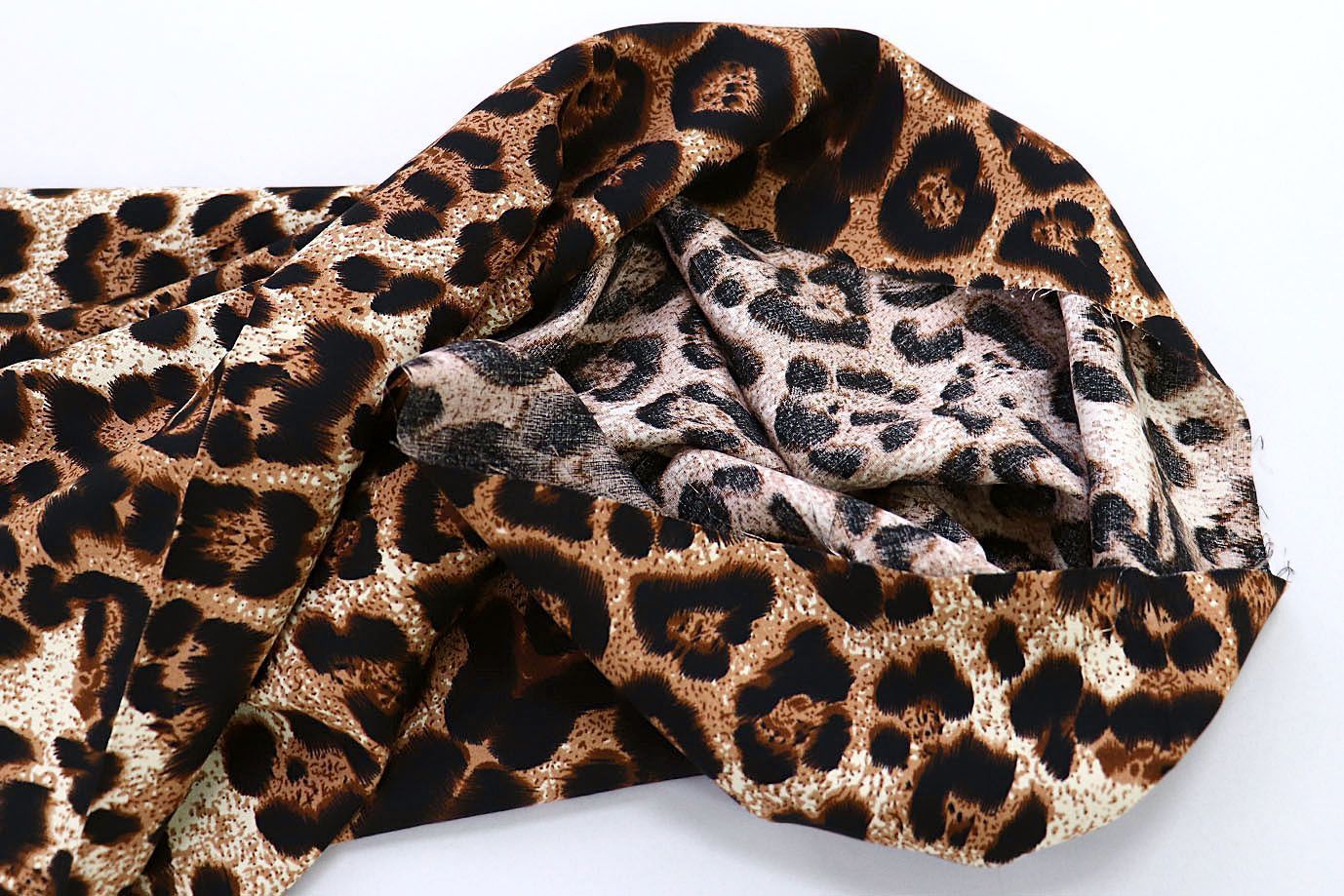 Штапель принт/леопард черно-коричневый на бежевом 3861-PY/D#9/C#2