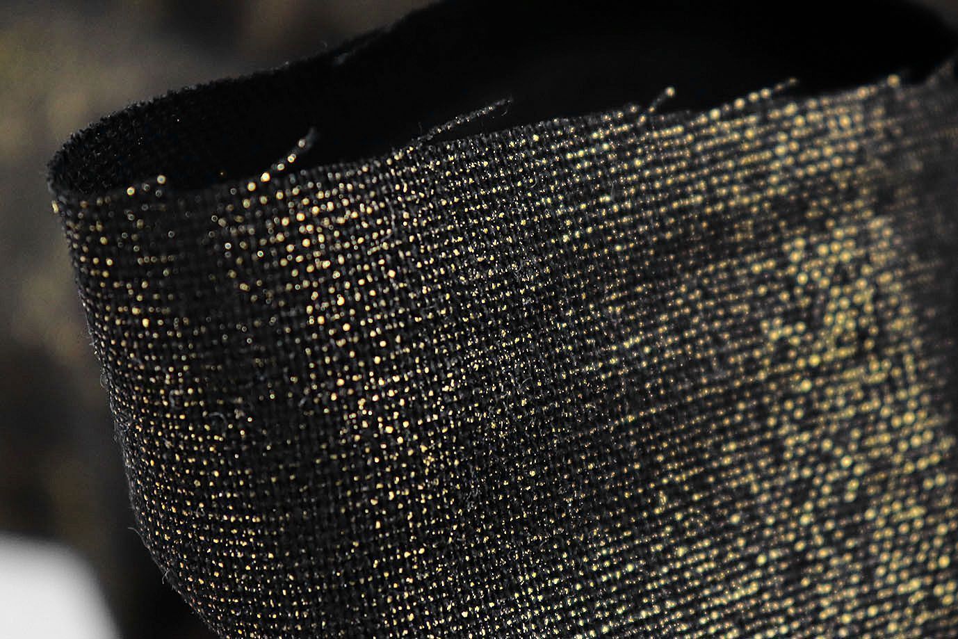 Лен с люрексом/черно-желтый 3799-PY/C#12