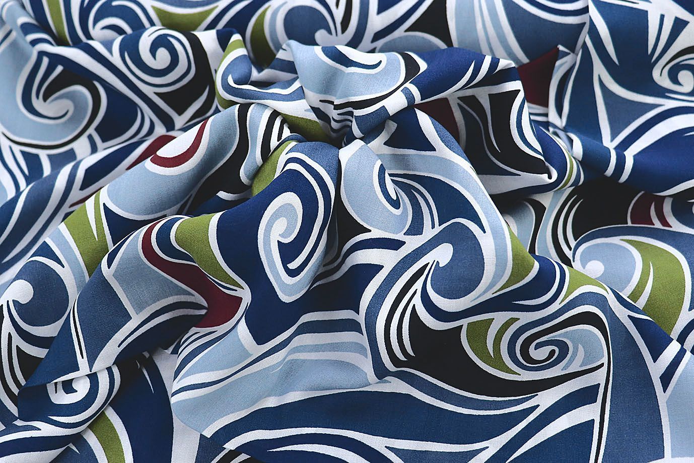 Штапель принт/сине-голубой 1374-PY/D#32/C#6