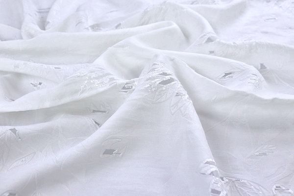 Блузочная ткань жаккард/белый 4030-PY/D#1/C#1