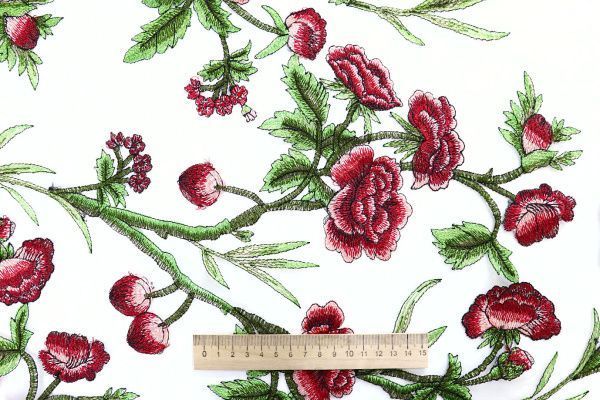 Сетка с вышивкой/белый 16444/D#2/C#2