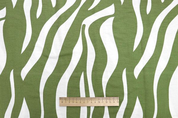 Лен БОХО принт/зелено-белый 3879-PY/D#3/C#4