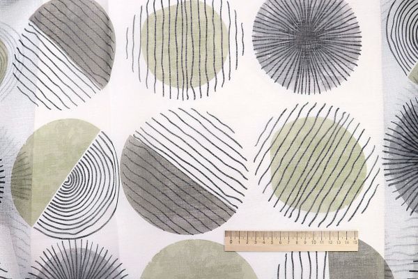 Тюль принт/серо-зеленый WBC23/C#2C