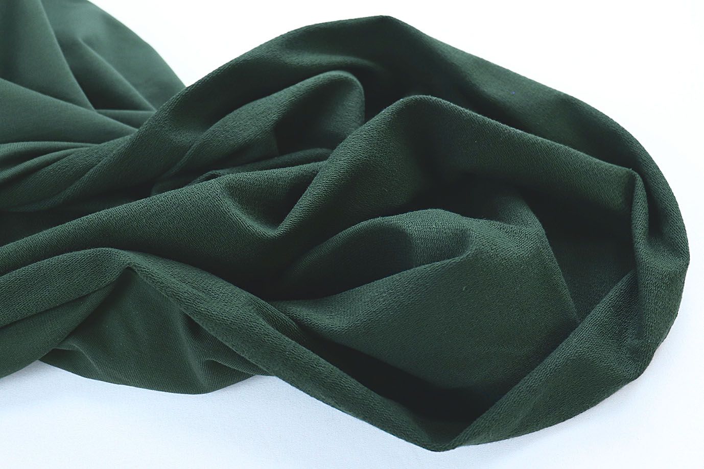 Трикотаж футер 2х нитка/темно-зеленый 0246/C#т.зеленый 19-5411TPX