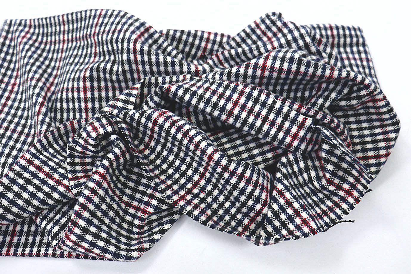 Пальтовая ткань принт/клетка сине-красная 3111-21/D#2/C#4