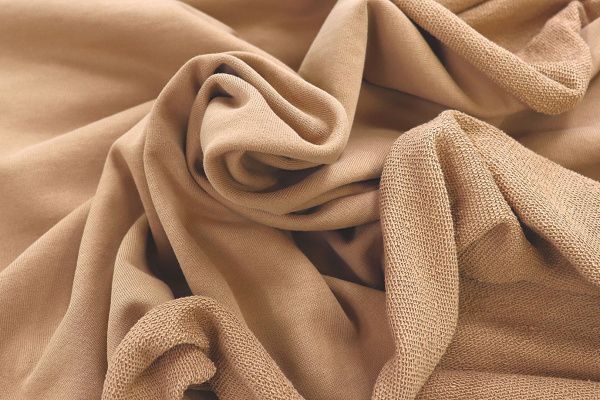 Трикотаж футер 3х нитка с петлей/коричневый 0363/D#петля/C#коричневый 17-1221TPX