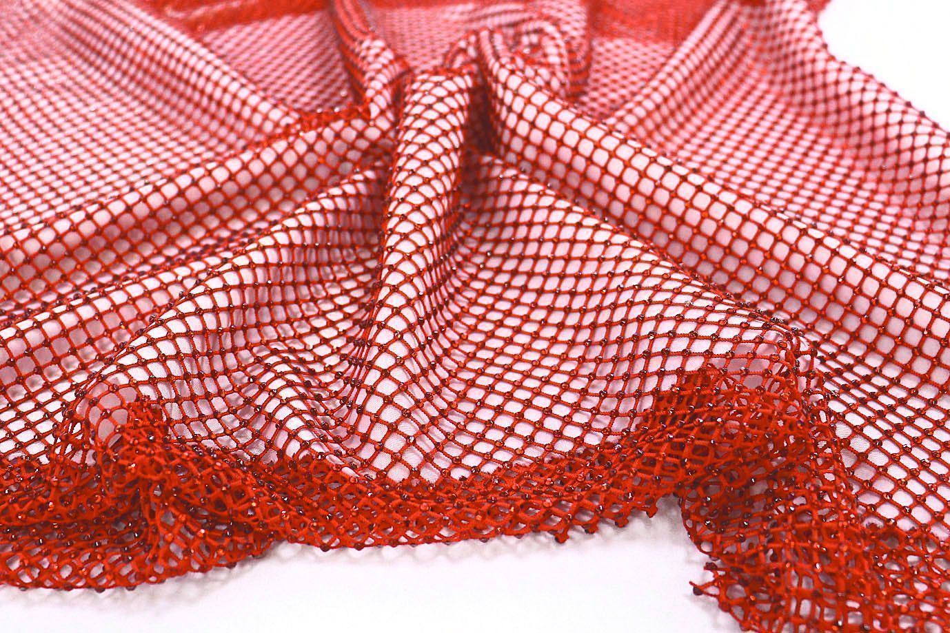 Сетка со стразами/красный SSR-724/C#2