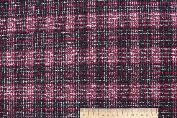 Трикотаж жаккард принт/красно-черный 3257-22-PY/D#18/C#1