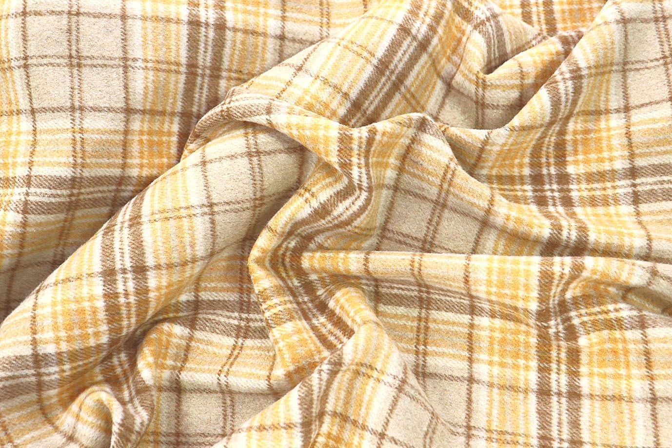 Пальтовая ткань клетка/бежевый 596-1016/C#1