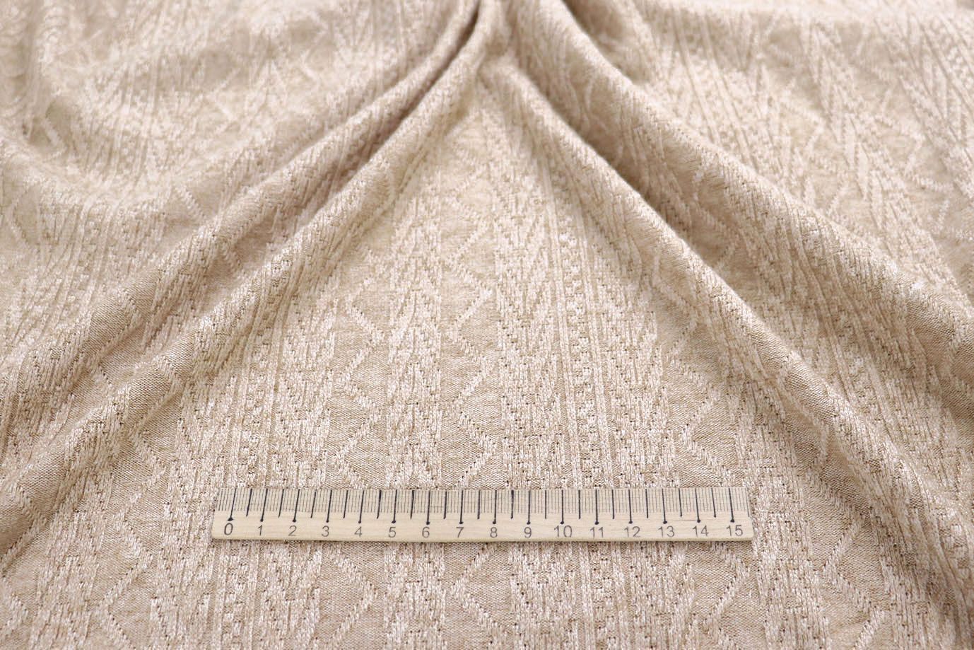 Трикотаж жаккард/бежевый 3991-PY/D#1/C#2