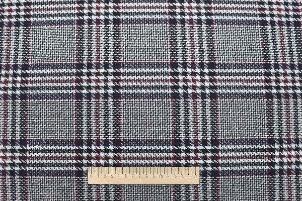 Пальтовая ткань принт/клетка красно-синяя AP211001088/D#743-8197B/C#1