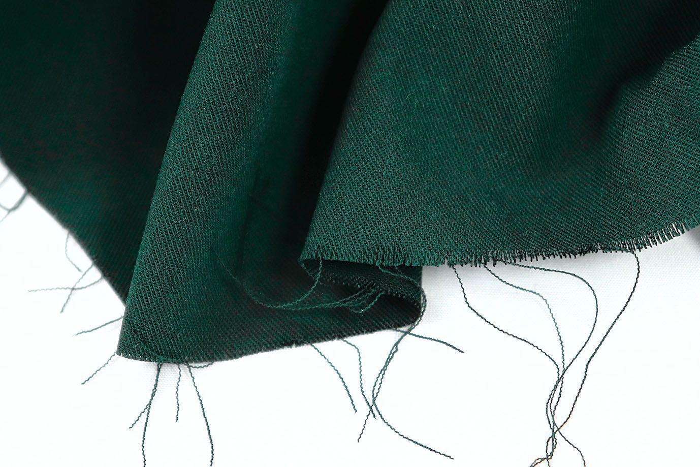Штапель твил стрейч/темно-зеленый 3490-PY/C#1