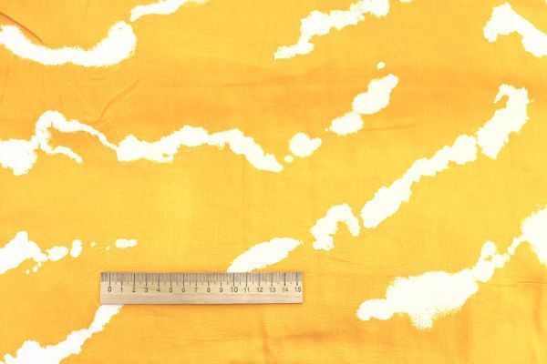 Штапель принт/белый на желтом 1374-PY/D#48/C#6