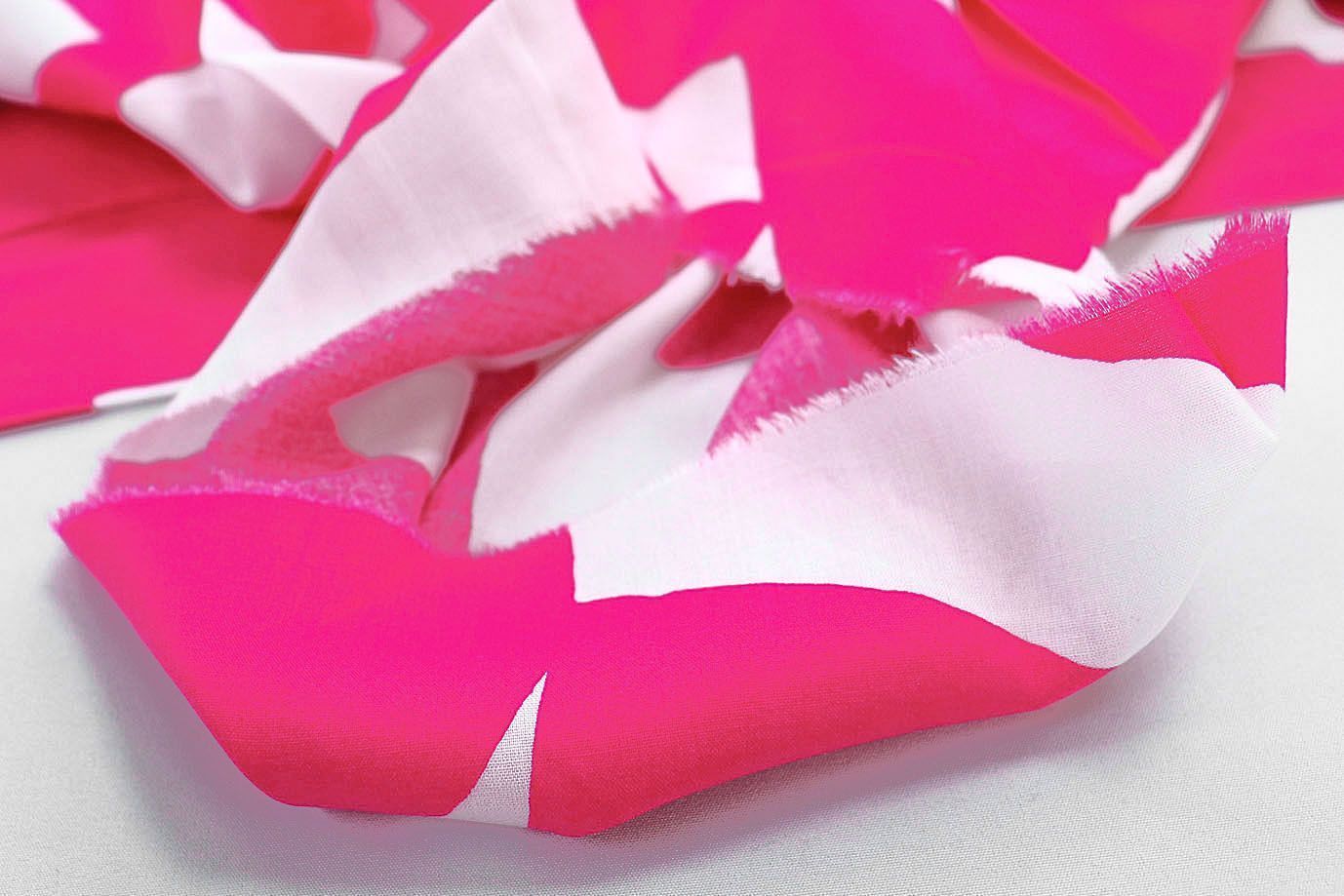 Штапель принт/бело-розовый 1374-PY/D#8/C#3