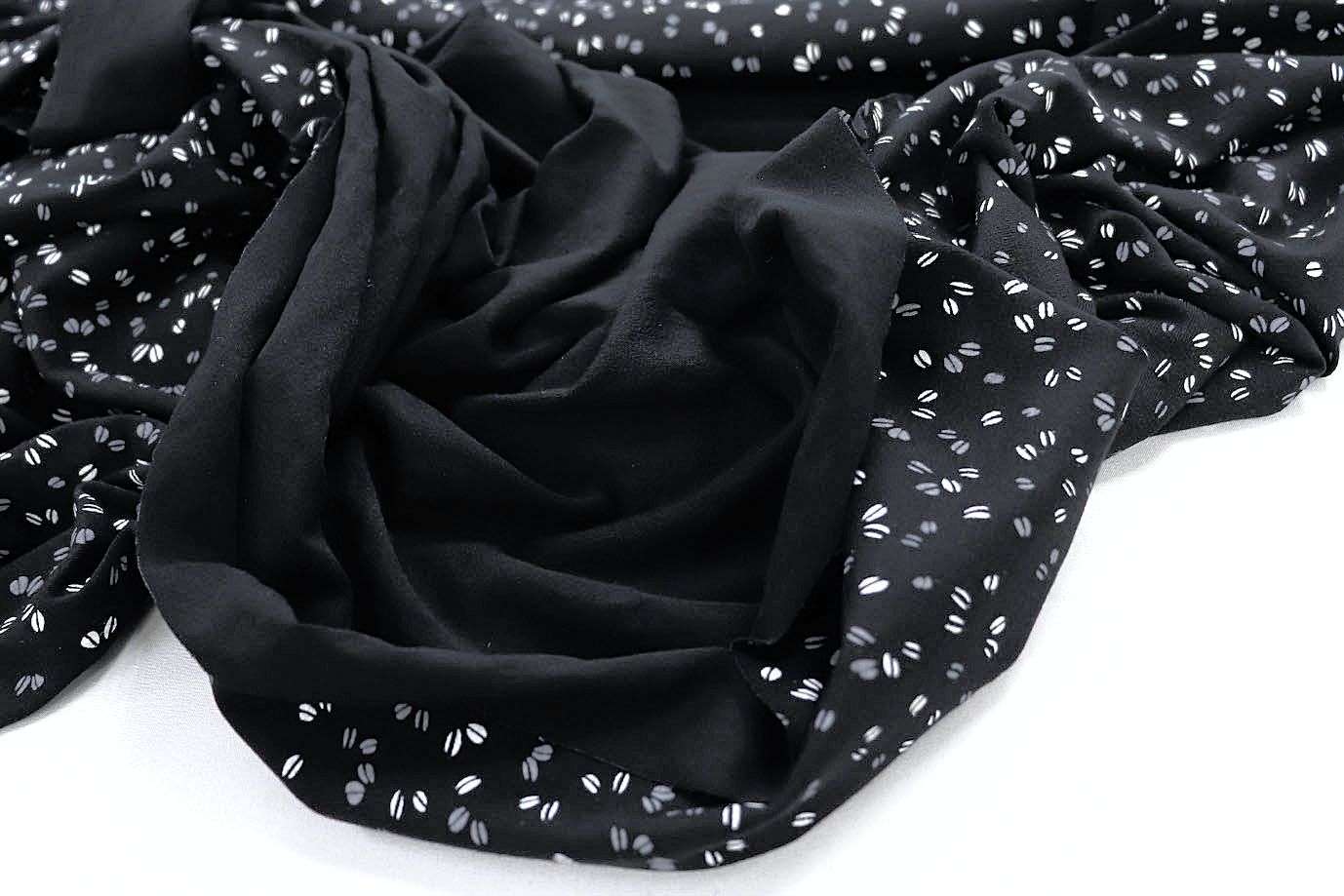 Трикотаж вискоза флок принт/бело-серый на черном SSR-841/D#3/C#1 (DT17143)