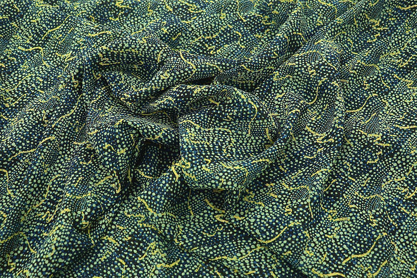 Шифон принт/зелено-желтый 3391-PY/D#9769-35/C#2