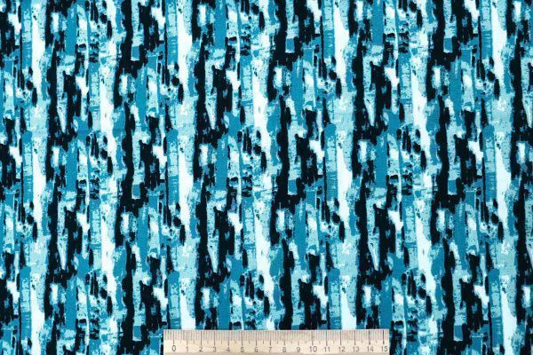 Штапель принт/бирюзово-черный на белом 4203-PY/D#13/C#2